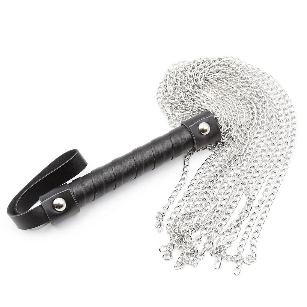 VaHppy Adult sexual games products Whip Slap SM BDSM Diamond handle Weighted Iron chain beard Tassel sex toys for Couple