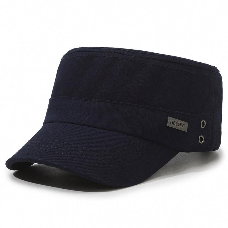 Men's Autumn Flat Top Military-Style Sun Hat - Adjustable for Outdoor, Casual Travel