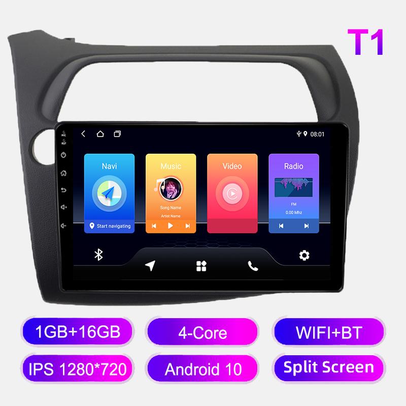 

9-дюймовый автомобильный мультимедийный проигрыватель для Honda Civic Hatchback 2006-2011 WIFI BT Carplay GPS навигация радио стерео головное устройство Android Auto