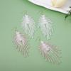 Korean Spring Sweet Light Luxury Fireworks Pure Handmade Crystal Fringed Beaded Flower Earrings Holiday Style Versatile Ear Hooks