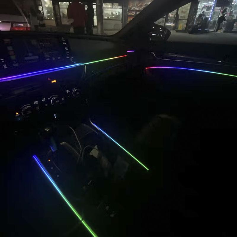 24 In 1 Universal Acrylic hidden LED Strip Light Symphony Ambient 64 Color RGB Car Interior APP music atmosphere Lighting