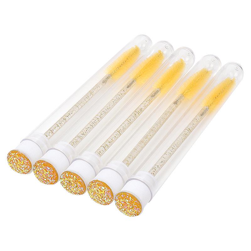 Escovas Transparentes de Diamante para Extensão de Cílios com Embalagem Multicolorida