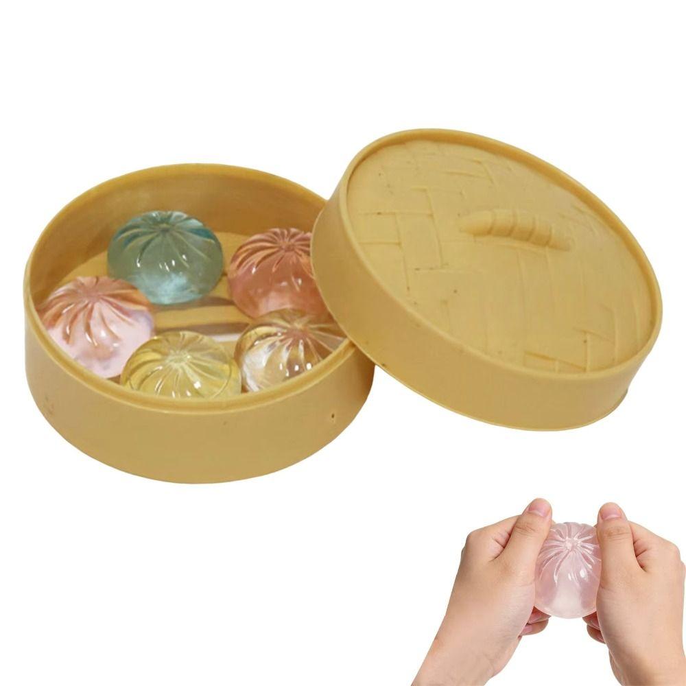 Cute Pinch Steamer Bun Toy Squeezable Sensory Toy Student Mini Dumplings Squishy Kids Toy