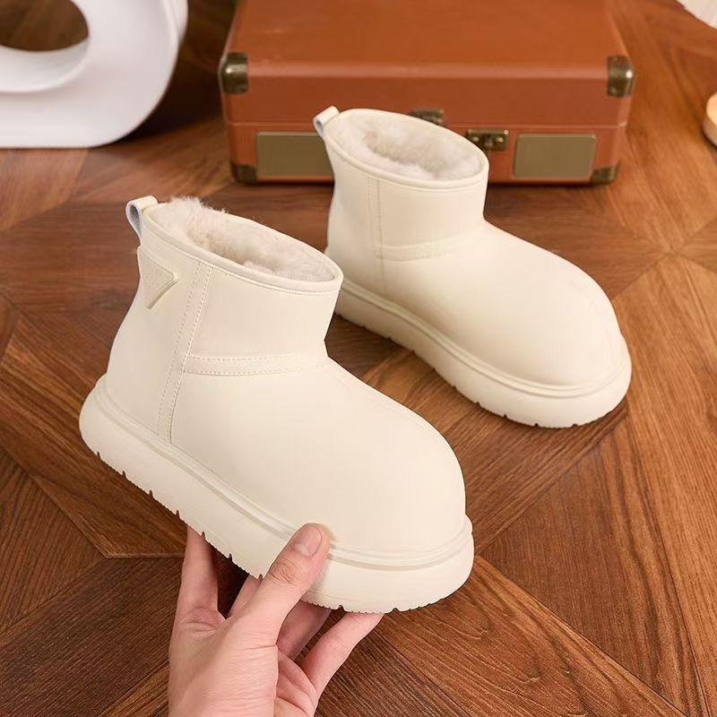 Ugly Cute Snow Boots Women's Velvet Cold-resistant Warm Cotton Shoes Winter New Versatile Matte Leather Fashion Cotton Shoes