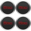Set 4 Capace Jantă 133mm Potrivit pentru Jante 500 Capace Central Jantă Set 68078419AC 68078421AC Capac Anti-praf 51884863 Roșu