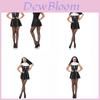Nun Religieuse Cosplay Costume For Adults With Polyester Blend Fabric For Stage Performances