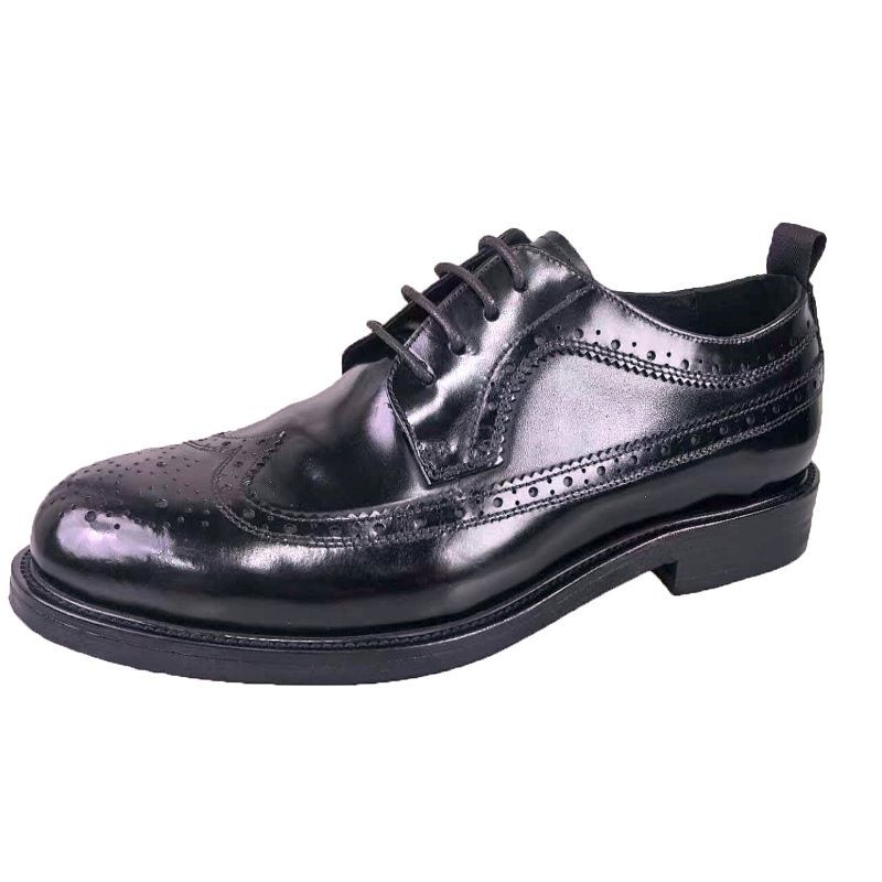Handmade Goodyear Hip Leather Brock Carved Leather Outsole Men'S Shoes Business Casual Leather Shoes Large Size Shoes Wedding Shoes