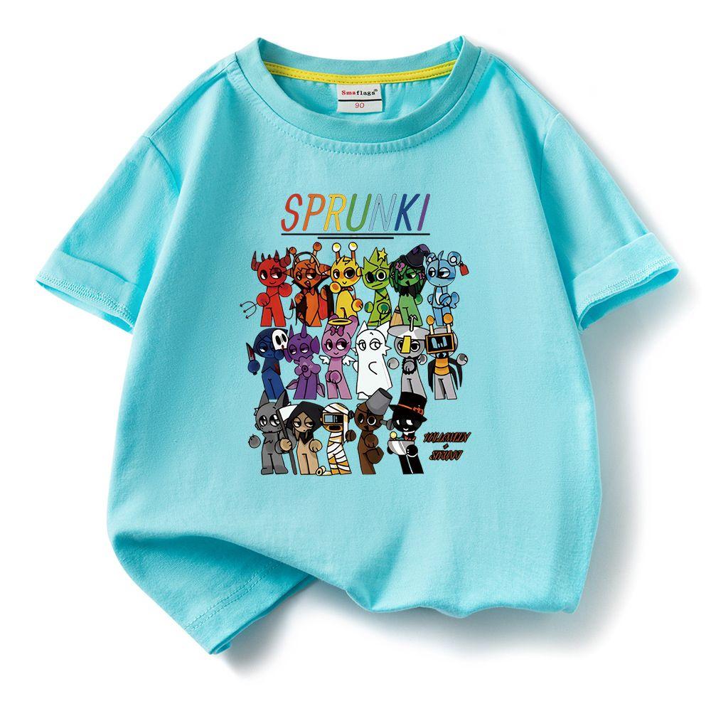 Sprunki Cartoon Print Pure Cotton Kids T-Shirt