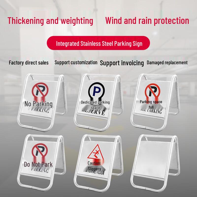 Nerezový A-rámový značka Zákaz parkování