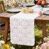 Winter Table Runner Rabbit Pattern Soft Seasonal Autumn Kitchen Dining Table Runner Table Decoration for Home Party Decor