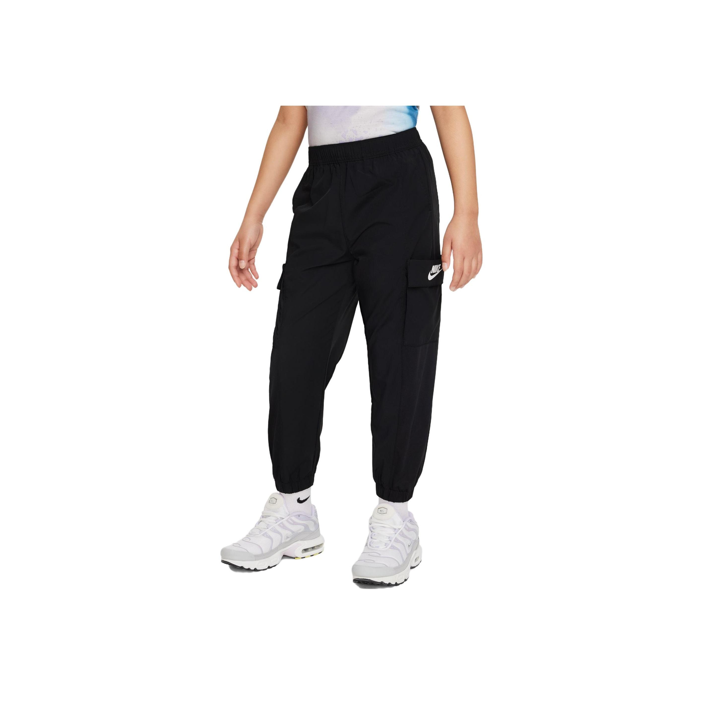 

Nike Knitted Sports Pants With Solid Color Logo Kids bottoms Black FQ3666-010 M
