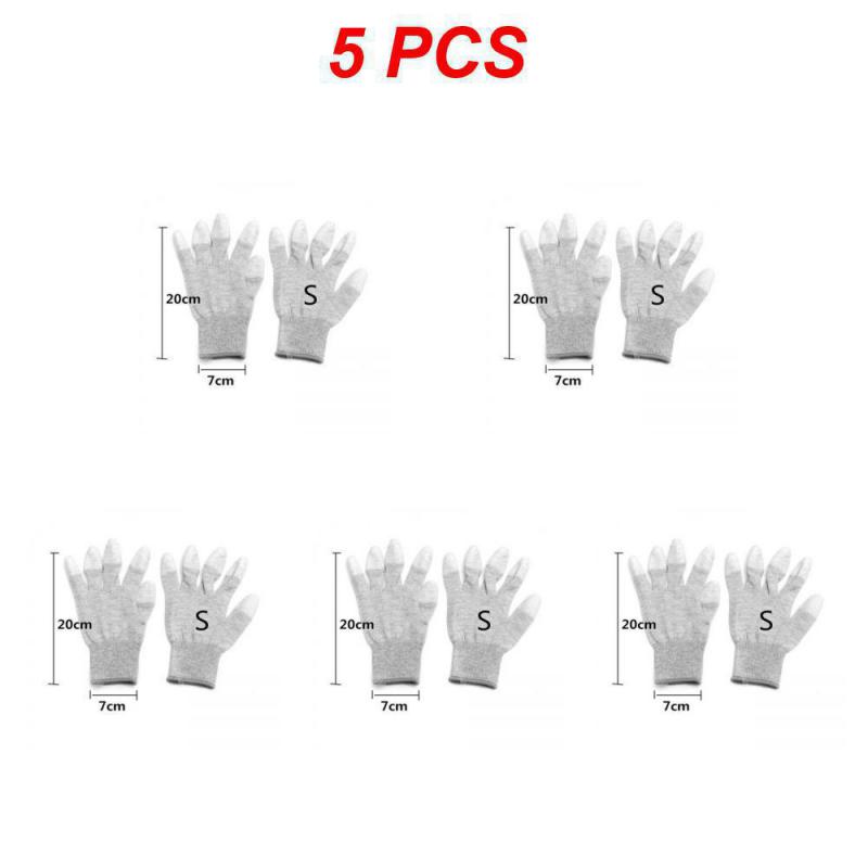 1~10PCS Anti Static Gloves Electronic Working Gloves Household Clean Knitted Gloves Non-slip Wear-resistant Industrial