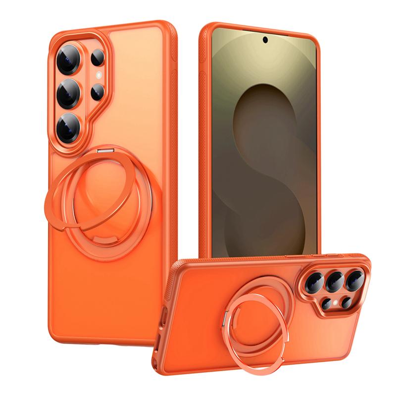 KEYSION N52 Magnetic 360° Ring Stand Case for MagSafe for Samsung Galaxy S26 Ultra 5G S26+ Matte Transparent Shockproof Phone Cover