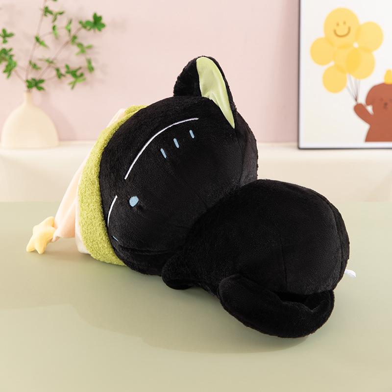 

New small black throw pillow good night children love girls bedside ornament soothing throw pillow plush toy gift 30cm【0.2kg】 чёрный