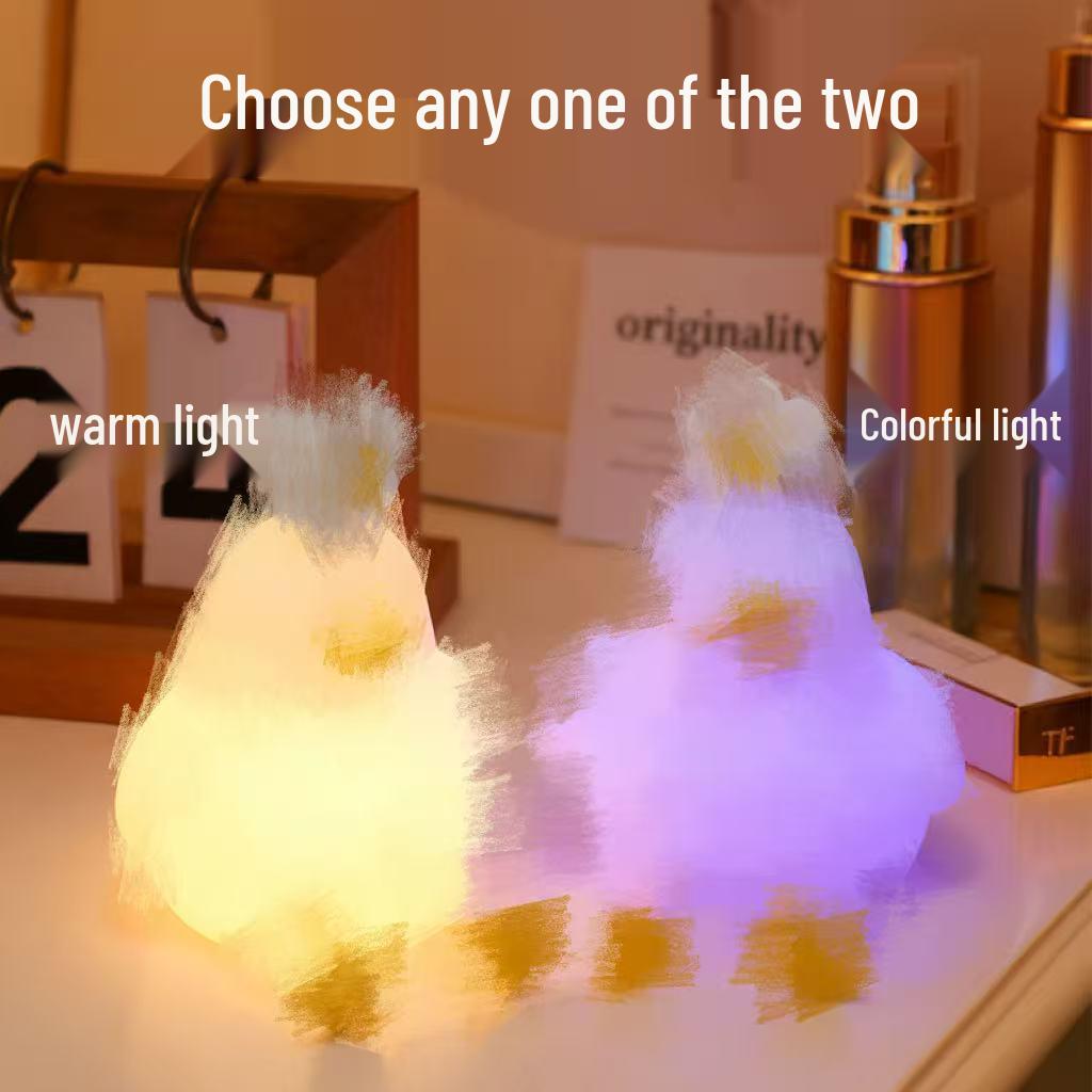 Doudou Duck Silicone Night Light - Baby Sleep Aid & Eye Protection Lamp