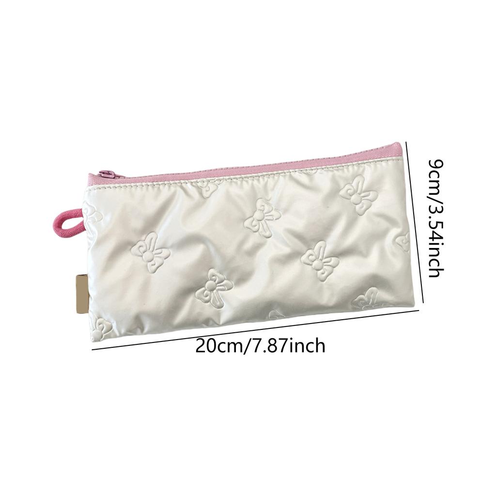 Bows Change Purse Flip Pencil Case Quilted Wallets Money Bag Coin Purse Change Bag Simple Change Purse Cosmetic Bag