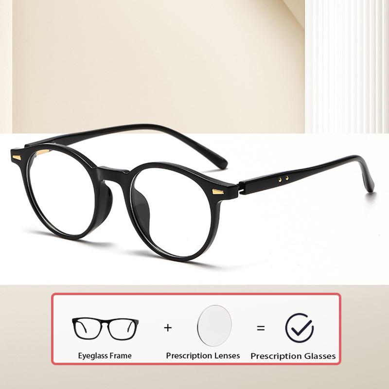 Optical Glasses Men Women Anti-blue Light Myopia Eyewear Fashion Simple Oval TR-90 High Quality Frame Prescription Eyeglasses