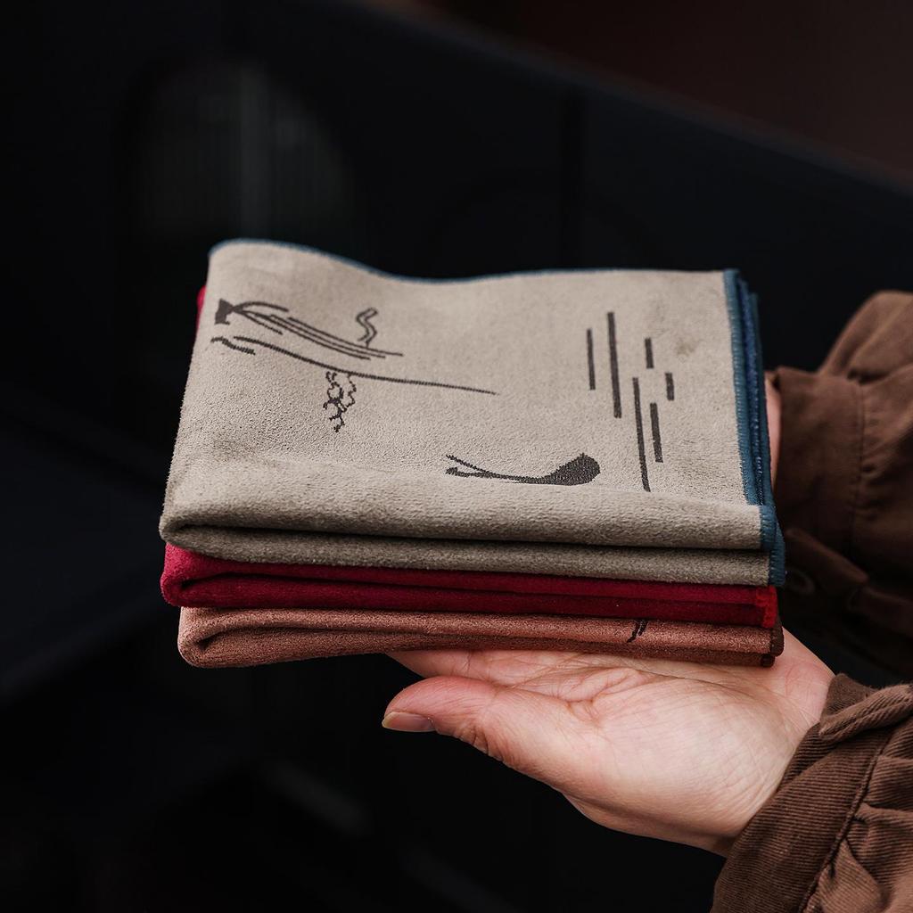 Japanese Tea Towels: Absorbent Cotton & Linen Rags, Embroidered Fabric, Thickened Cloth Pads, No Shedding