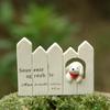 Garden Micro Resin Ornaments With Cartoon Dog Fence For Gift And Party Decor