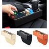 Universal Leather Car Interior Storage Solution For Adjacent Seat Includes Drink Support And Phone Pocket Works With Many Vehicles 30cm X 10cm X 6cm
