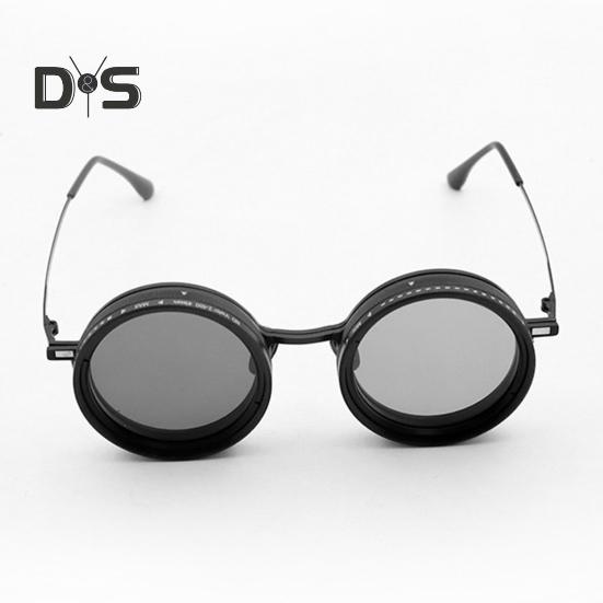 1-9 Gears Adjustable Tint Sunglasses for Men UV400 Round Polarized Glasses with ND Filter Lenses for Beach Shady Fishing Driving