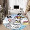 1pc Tom Jerry Adventure Office Round Area Rug, Bedroom Living Room Home Decor, Room Deco,  Offic A1016149