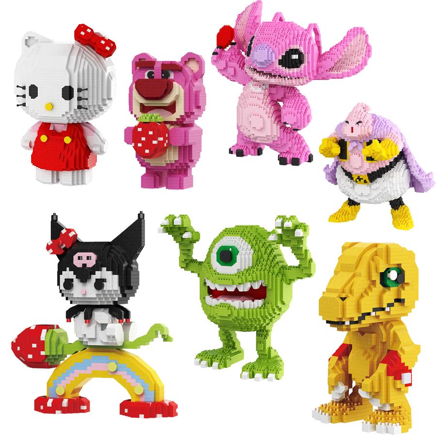 

Miniso Sanrio Anime Figure Cartoon Toys Micro Building Blocks Action Figures Pokemon Disney Kids Toys Gifts no box