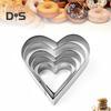 Edelstahl 5 Stücke Kuchenform Glatte Oberfläche Breite Anwendung Herzform DIY Pastenform Backzubehör