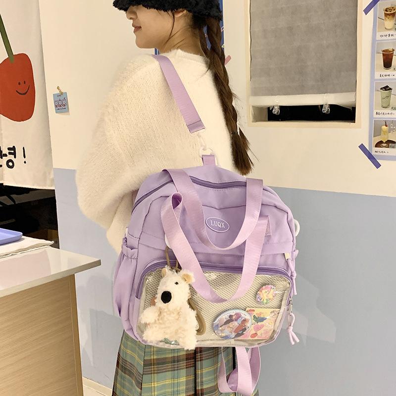 Versatile Large Capacity Pain Bag College Style Soft Girl School Bag Cute Casual Versatile Shoulder Backpack Women