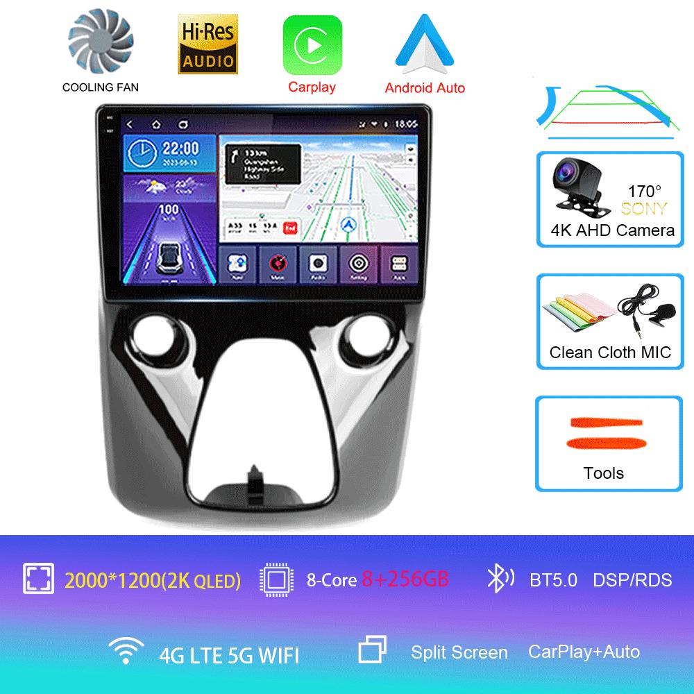 Android 14 Car Radio For Peugeot 108 For Toyota Aygo B40 2014-2021 Multimedia Video Player Navigation Stereo GPS 2din 2 Din DSP