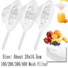 4 Sizes Nylon Mesh Filter Sieve Set 100/200/300/400 Micron Spoon for Coffee Soymilk Kitchen Food Strainer6