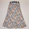 Export Tail Goods Cut Label Chiffon Print High Waist Elastic Band Waist Skirt Mid-Length Skirt Holiday Photography Artistic Summer