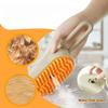 1pc Cat Dog Pet Spray Massage Brush 3 In 1 One Button Steam Spray Folding Rotatable Floating Hair Bath Hair Removal Brush Comb