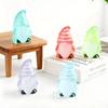 10/20Pcs Gnomes Figurines With Stars Snowflakes Patterns Luminous Resin Christmas Glow In Dark Decor For Fairy Garden Gift