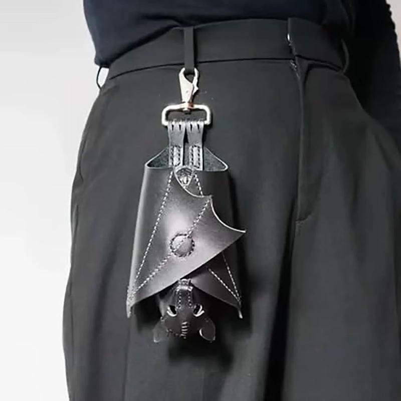 Creative Bat Shape Wallet Wallet Fun Portable Pouch Cards Realistic Bat Keychain