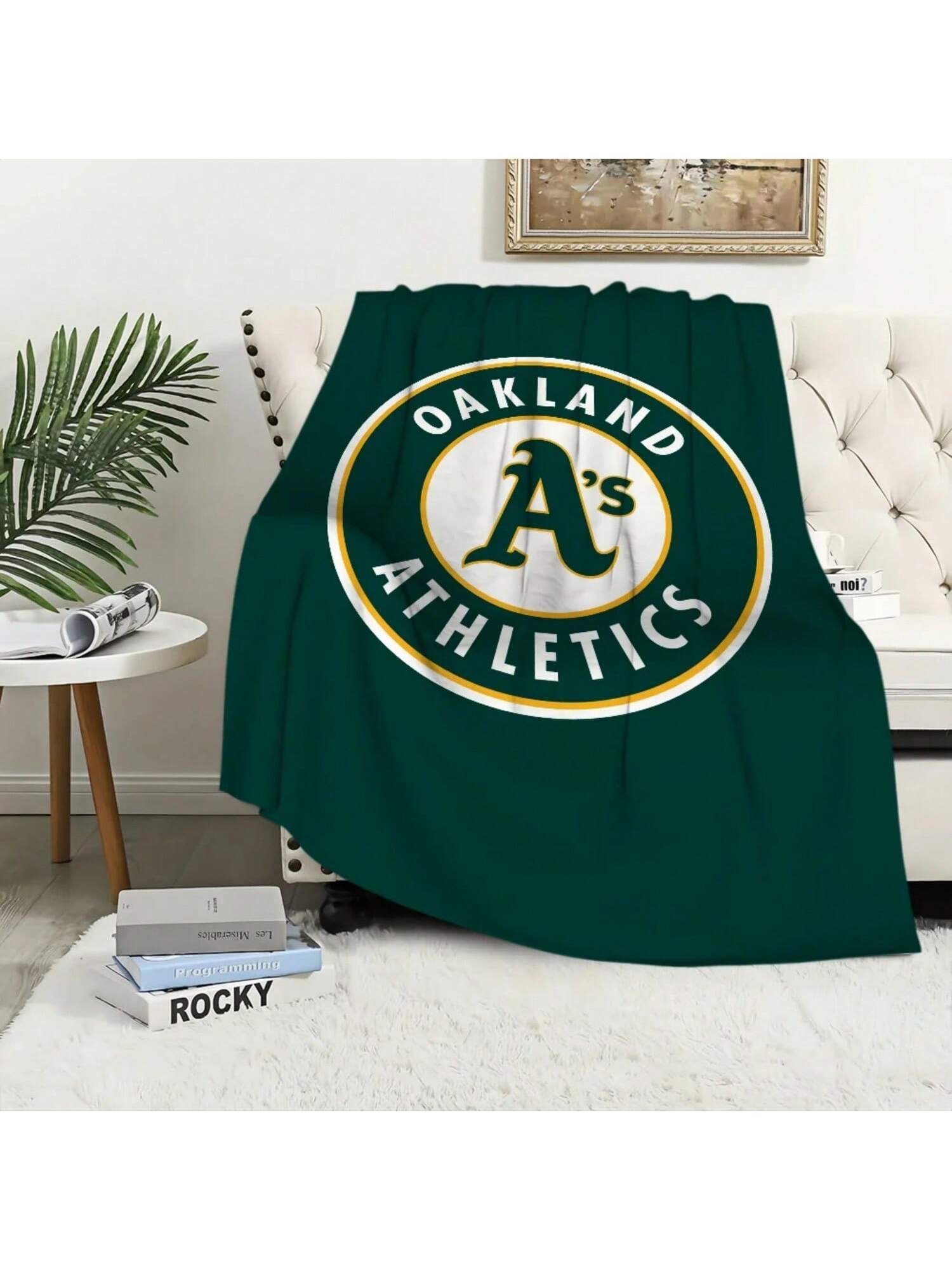 

Baseball O-Oakland A-Athletics Blanket Blanket For Couch Sofa Travel Home Hiking Picni Bed Beding Flannel Blanket Birthday Gift 75X95CM сірий колір