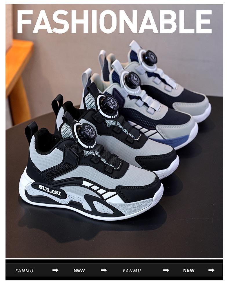 New Autumn/Winter 2025 Boys' Non-Slip Lightweight Sports and Basketball Shoes with Soft Sole