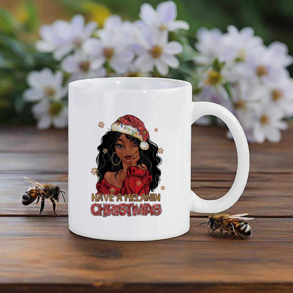 

Кружка на рождественскую тематику с узором шапки Санты, кофейные кружки с дизайном Санты, чашка для завтрака, красная и зеленая серия, керамические кружки, лучший подарок на Рождество 330ml