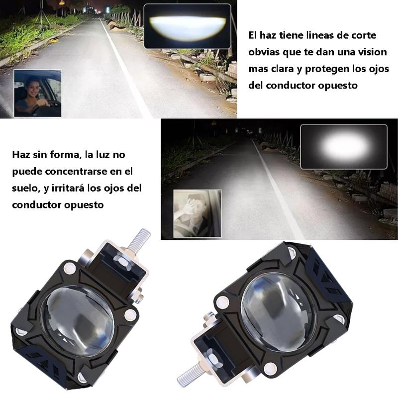 Motorcycle Headlight Dual Color White Yellow LED Spotlights Fog Lamp Driving Lamp For Motorcycle Truck Car SUV ATV Scooter 12V