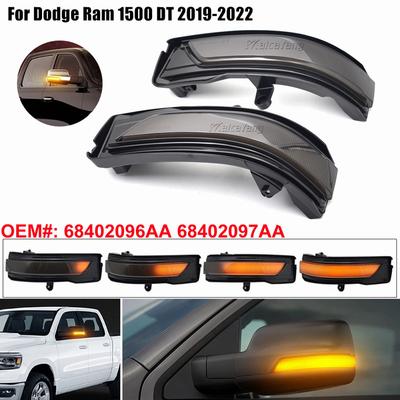 Car Rearview Mirror LED Turn Signal Light Waterproof Rearview Mirror Light for Dodge RAM 1500 DT - Auto Accessories