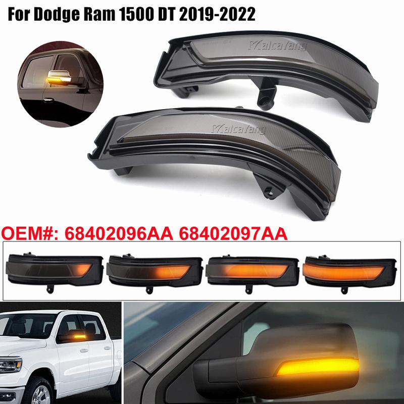 

Car Rearview Mirror LED Turn Signal Light Waterproof Rearview Mirror Light for Dodge RAM 1500 DT - Auto Accessories