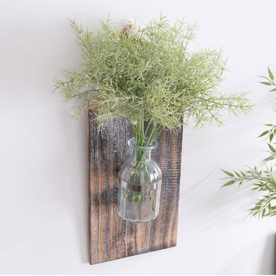 2 Pcs Artificial Green Grass Stems Realistic Fake Greenery Branch for DIY Vase Floral Arrangement Wedding Party Home Dining Table Centerpiece