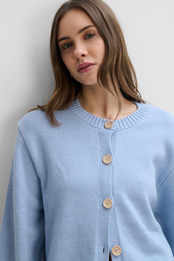 Calm Cashmere and Merino Wool Cardigan Blue /
