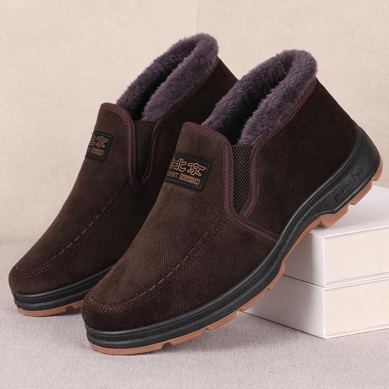 

Зимняя большая хлопковая обувь мужская средней толщины с бархатной подкладкой теплая сноубутсы тканевая обувь мужская хлопковая обувь 44