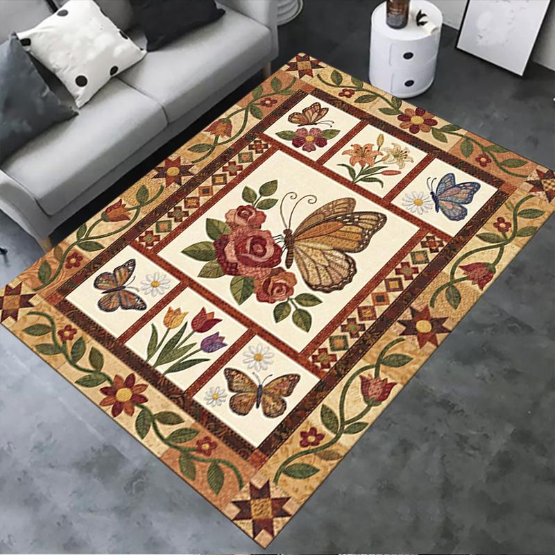 

2025 New Butterfly Decoration Carpet Rug for Living Room Bedroom Home Sofa Decoration,Kids play Non-slip Floor Mat25 40x60cm( 15x23in )