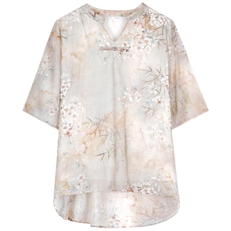 

Women s New Chinese Style Short-Sleeve T-Shirt Set 4XL