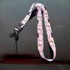 Cartoon Phone Lanyard with Heat Transfer Webbing, Mine Buckle, and Name Tag Holder for Work ID