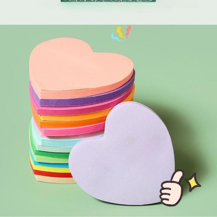 Creative Love Post-it Notes Student Heart-shaped Post-it Notes Takeaway Milk Tea Can Be Pasted With Message Stickers.