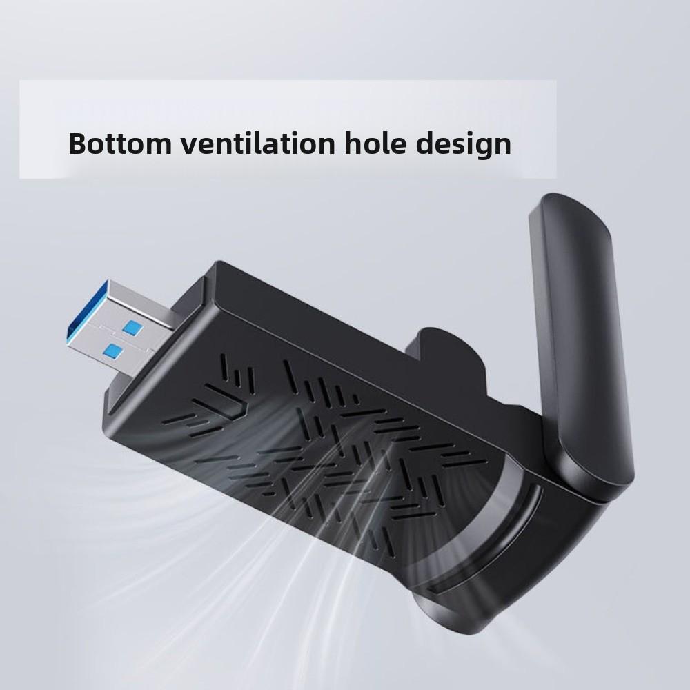 2 Antenna Design WiFi USB Adapter 2.4G/5Ghz Wireless Network Card 1300Mbps WiFi Dongle Office Use
