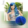 2025 European Fashion Long Wavy Curly Wig For Women Bule